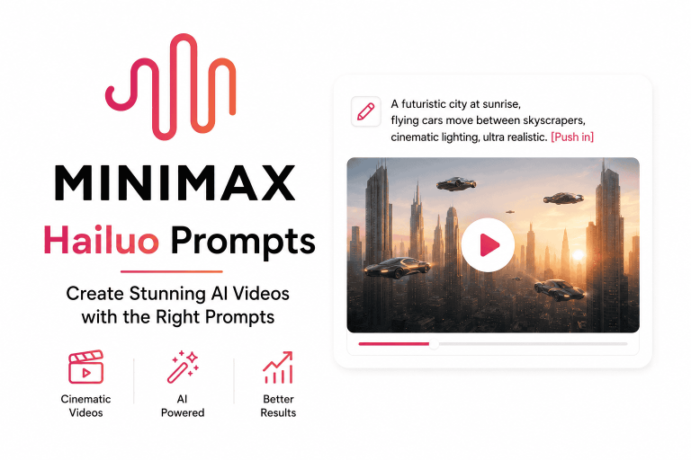 MiniMax Hailuo prompts for AI video generation and camera commands